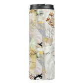 Neutral Elegant Abstract Collage Design Thermosbeker (Achterkant)