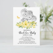 Neutral Elephant Baby shower Boek voor Baby Kaart (Staand voorkant)