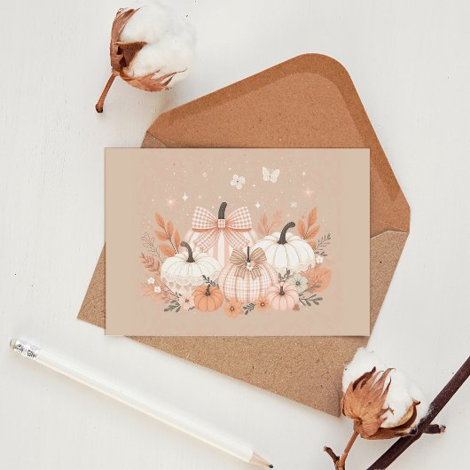 Neutral Fall Pumpkin Briefkaart