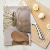 Neutral Farmhouse Kitchen Towel Wildflower Floral Theedoek (Quarter Fold)