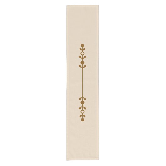 Neutral Farmhouse Rustic Floral Table Runner Korte Tafelloper (Voorkant)