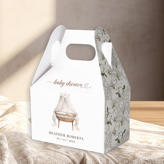 Neutral Floral Boho Baby shower Favoriet Box Bedankdoosjes