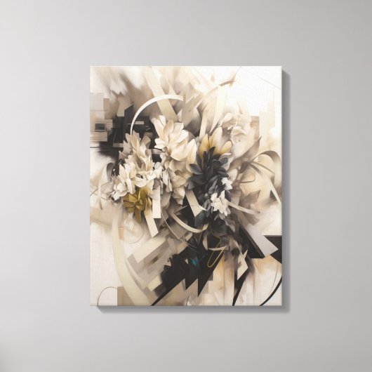 Neutral Floral Botanical Soft Natuur Geïnspireerd Canvas Afdruk (Voorkant)