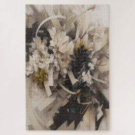 Neutral Floral Botanical Soft Natuur Geïnspireerd Legpuzzel