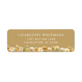 Neutral Floral Return Address Label (Voorkant)
