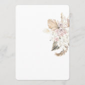 Neutral Floral Save the Date Invitation  Kaart (Achterkant)