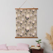 Neutral Floral Wall Art | Soft Blush Botanical Hangend Wandkleed (Slaapkamer)