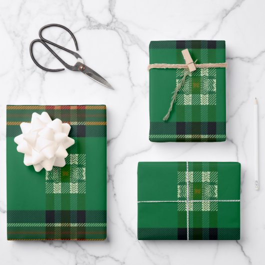 Neutral Folk English Plaid Inpakpapier Vel (Voorkant)