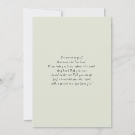 Neutral Gender Reveal Invitation Kaart (Achterkant)