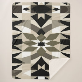 Neutral Geometric Throw Blanket for Modern Living 