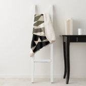 Neutral Geometric Throw Blanket for Modern Living  (In situ)