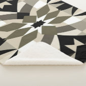 Neutral Geometric Throw Blanket for Modern Living  (3/4)