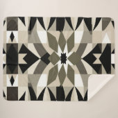Neutral Geometric Throw Blanket for Modern Living  (Voorkant (horizontaal))