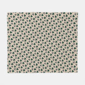 Neutral geometric triangle cozy fleece blanket deken (Voorkant (Horizontaal))