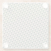 Neutral geometric triangle Glass Coaster Glazen Onderzetter (Achterkant)