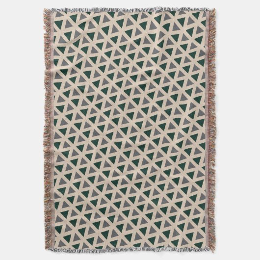 Neutral geometric triangle Throw Blanket Deken (Voorkant Verticaal)