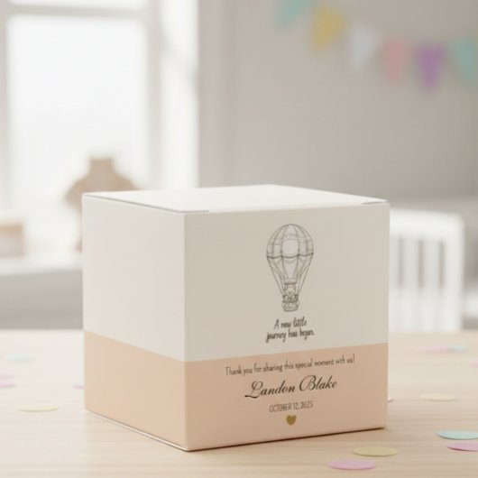Neutral Gift Boxes for Baby Shower, Elegant Bedankdoosjes