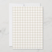 Neutral Gingham Silly Goose Baby Shower Kaart (Achterkant)
