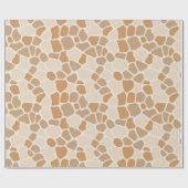 Neutral Giraffe Spot Animal Print Wrapping Paper Cadeaupapier (Vlak)