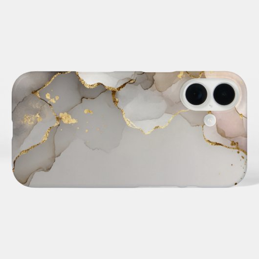 Neutral & Gold Marble  Case-Mate iPhone Case (Achterkant (horizontaal))