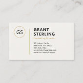 Neutral Gold Minimalist Professioneel Modern Visitekaartje (Voorkant)