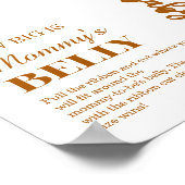 Neutral Gold Teddy Balloon Belly Game Poster (Hoek)