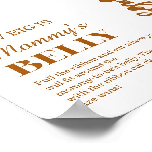 Neutral Gold Teddy Balloon Belly Game Poster (Hoek)