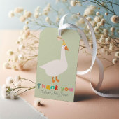 Neutral Green Gingham Silly Goose Baby Shower Cadeaulabel