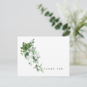 Neutral Greenery begrafenis Dank u Briefkaart (Staand voorkant)