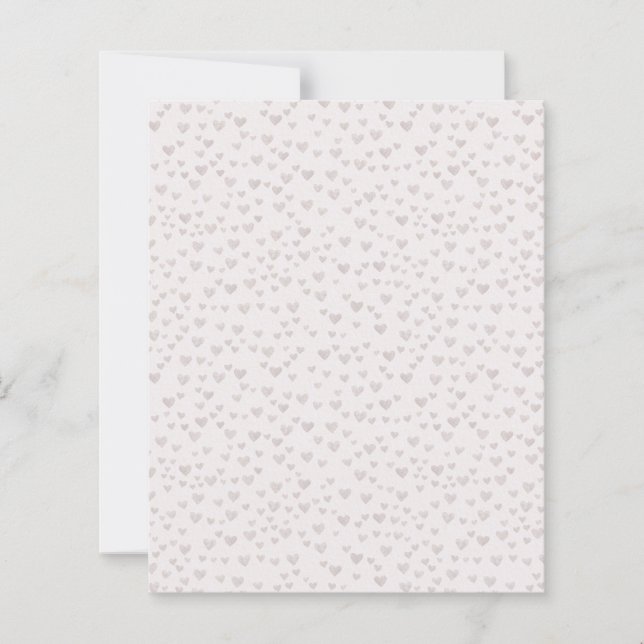 Neutral Heart Pattern Paper Sheet (Voorkant)