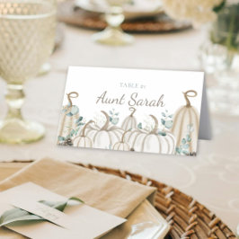 Neutral Herfst boerderij thema pompoen Plaatskaart Plaatskaartje