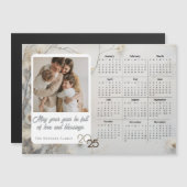 Neutral Holiday Kaart Custom Fotokalender Magneet (Voorkant / Achterkant)
