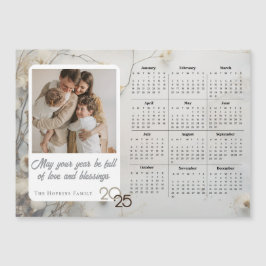 Neutral Holiday Kaart Custom Fotokalender Magneet