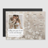 Neutral Holiday Kaart Custom Fotokalender Magneet (Voorkant / Achterkant)