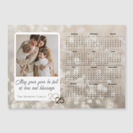 Neutral Holiday Kaart Custom Fotokalender Magneet