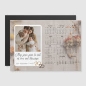 Neutral Holiday Kaart Custom Fotokalender Magneet (Voorkant / Achterkant)