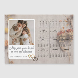 Neutral Holiday Kaart Custom Fotokalender Magneet