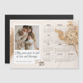 Neutral Holiday Kaart Custom Fotokalender Magneet (Voorkant / Achterkant)