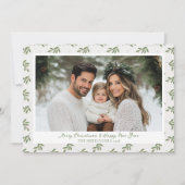 Neutral Holly Berries kerst Kaart (Voorkant)