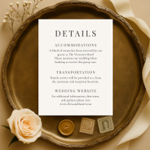 Neutral Ivory Minimalist Elegant Wedding Details