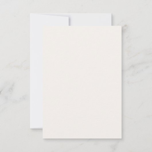 Neutral Ivory Minimalist Wedding RSVP  (Achterkant)