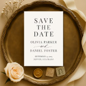 Neutral Ivory Wedding Save the Date