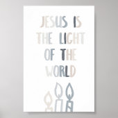 Neutral Jesus is het licht van het wereld poster (Voorkant)