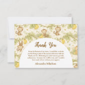 Neutral Jungle Animals Wild One Birthday Bedankkaart (Voorkant)