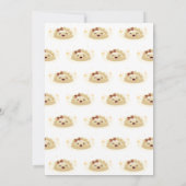 Neutral Kawaii Asian Bow Dumpling Baby Shower  Kaart (Achterkant)