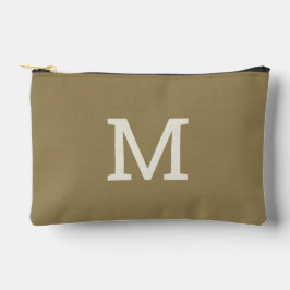Neutral Khaki Taupe Monogram Initiaal Accessoire T Etui