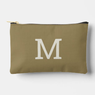 Neutral Khaki Taupe Monogram Initiaal Accessoire T Etui