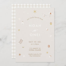 Neutral Kinder Strand Zwembad Party Thema Verjaard