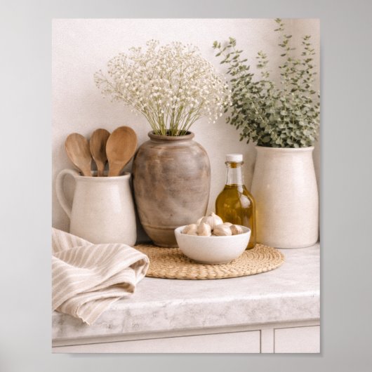 Neutral Kitchen Farmhouse Art Frame Ready Poster (Voorkant)
