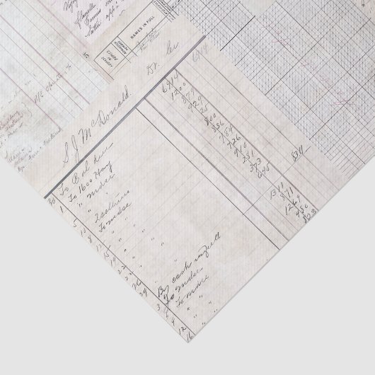 Neutral Ledgers Design Tissuepapier (Detail)